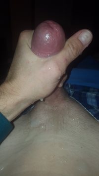 Me spraying my hot load of cum all over myself