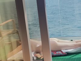 Naked sunbathing on our cruise