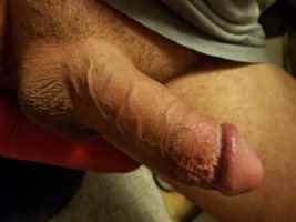 Love his cock at this semi hard stage, anyone wanna feel him swell and hard...