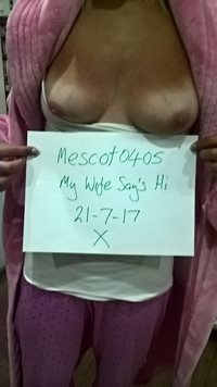 Evening from us,we hope you like our verification pics,were genuine couple ...