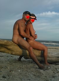 My beautiful wife and I enjoying a NAKED day at the beach &#128521;