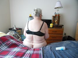 my 75 year old fuck buddy getting ready for her day of sex!