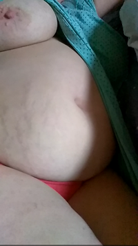 Belly and a boob...