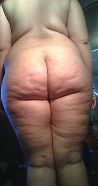 Wife's big fat ass with big fat thighs and cellulite   all over