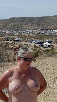 Crystal at chili cook off, Terlingua TX