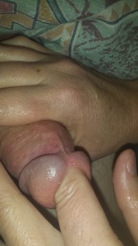 Wife loves to finger fuck my cock