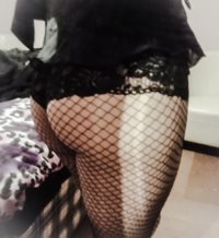 First time wearing fishnets