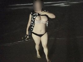 Show your tits Friday. On the beach at night
