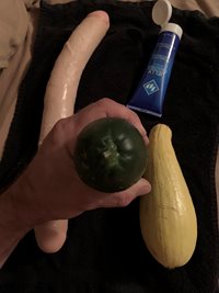 Huge cucumber and squash to fill up with!