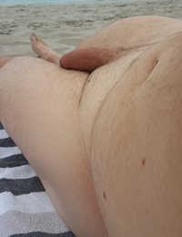 Visit to local nude beach, relaxing in the breeze