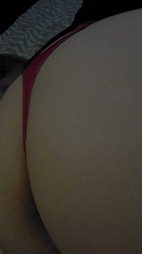 MY BUM BUM ON A RED THONG