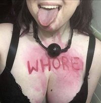 Ready for a bunch of strangers to cum in my whore mouth like the only thing...