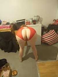 Wife bent over showing her ass