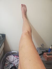 Did I mention I have long legs? Hubby loves watching my cum, squirt and his...