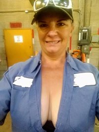 Having fun at work. Posting for the hubby