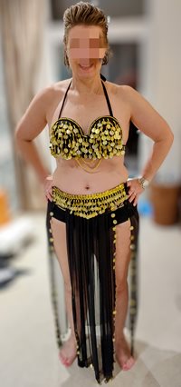 Belly dancing Friday ! This outfit is going to jangle a lot of  when I star...
