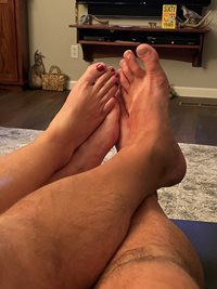 Mine and the mrs feet