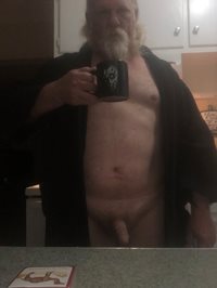 Coffee before shower