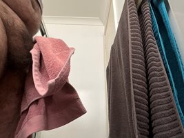 Standing up and other uses for a cock , towel rack