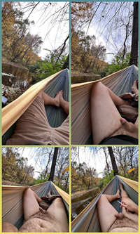 Got to enjoy a few of my favorite things all at once today- naked outdoors,...