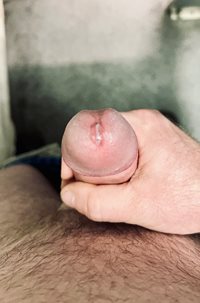 A little cum…. Who wants to suck it out?