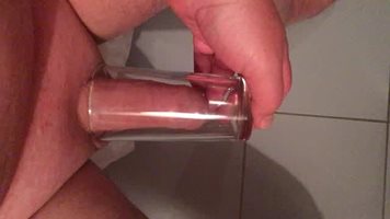 Submerging my cock in piss