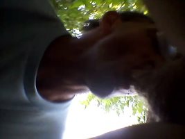 Sucking Another Cock Outdoors