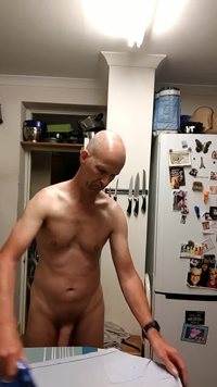 Naked ironing