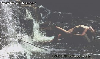 Nude at waterfalls