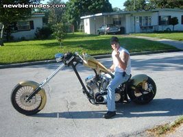 This is a custom built bike and the builder...  10+ ft from axle to axle......