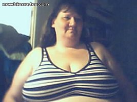 Me in my striped bra