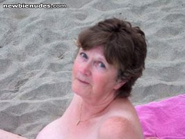 Nude Beach Sitting