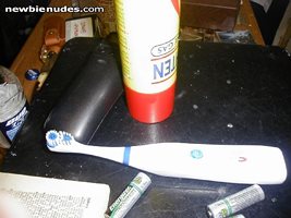 This is a pic of my friends toothbrush. He kept it on my desk in the back r...