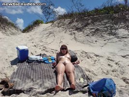 Nude sunbathing in Benogil Beach, Byron Bay