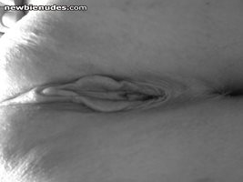 B&W of my labia and clit
