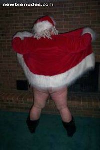 Ho Ho Ho... Santa LOST his pants... showing come Cheek this Holiday Season