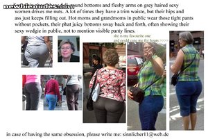 Tight Trousers - Older grey haired ladies.dommes.