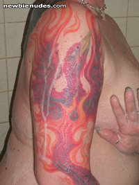 Full soapy shot of the Flamin' Phoenx