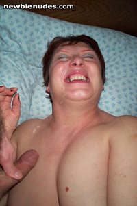 facial cum yes she did it !