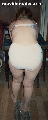 60 year old sluts white cotton clad ass.