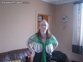 My new green shawl, do you like it? x