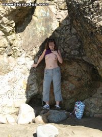 Flashing again at the beach. There was a guy sitting on the rock straigt ab...
