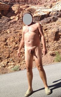 Here I am taking a hike on one of the trails in the desert in Las Vegas.......