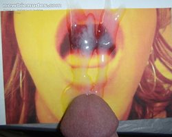 MMMMM....i luv when u guys print out my mouth pics and assault me with t ho...