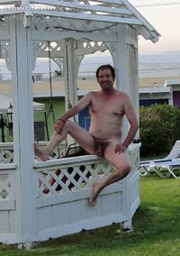 Me on vacation at clothing optional resort in Palm Springs, CA