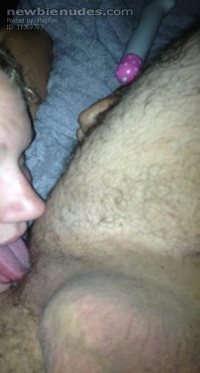 Such a good little girl licking my asshole. Your comments make her wet!!!