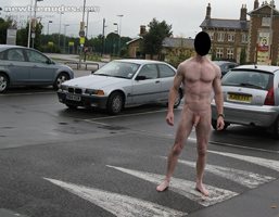 Naked in the car park