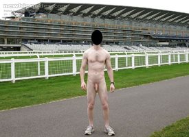 Naked at Ascot racecourse