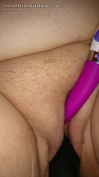 BBW wife & her new vibe, plus the monster!