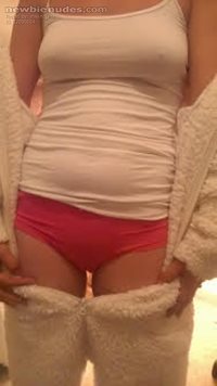 a quick flash of my wifes panties